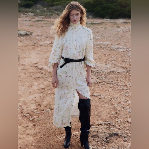 Floral Long Sleeve Maxi Dress - Picture 2 of 7